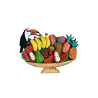 Quadro de Parede Tucano com Frutas - 30x38x16