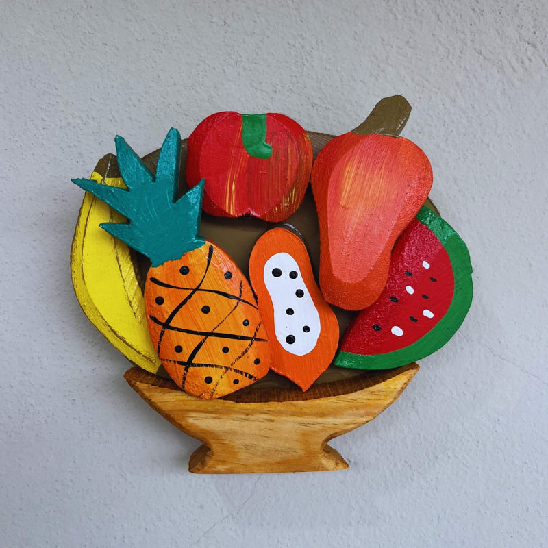 "Quadro de Parede Ânfora de Frutas - 16x18x5"
