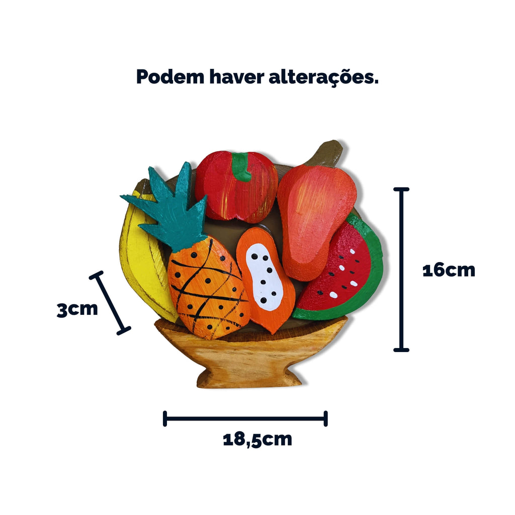 "Quadro de Parede Ânfora de Frutas - 16x18x5 medidas"