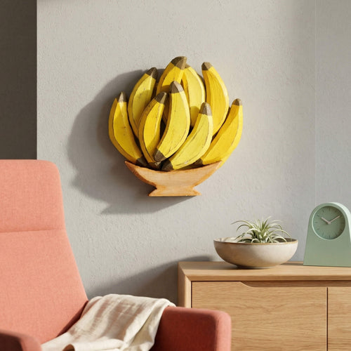 "Quadro de Parede Ânfora de Bananas - 16x18x5"
