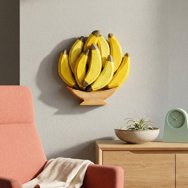 "Quadro de Parede Ânfora de Bananas - 16x18x5"