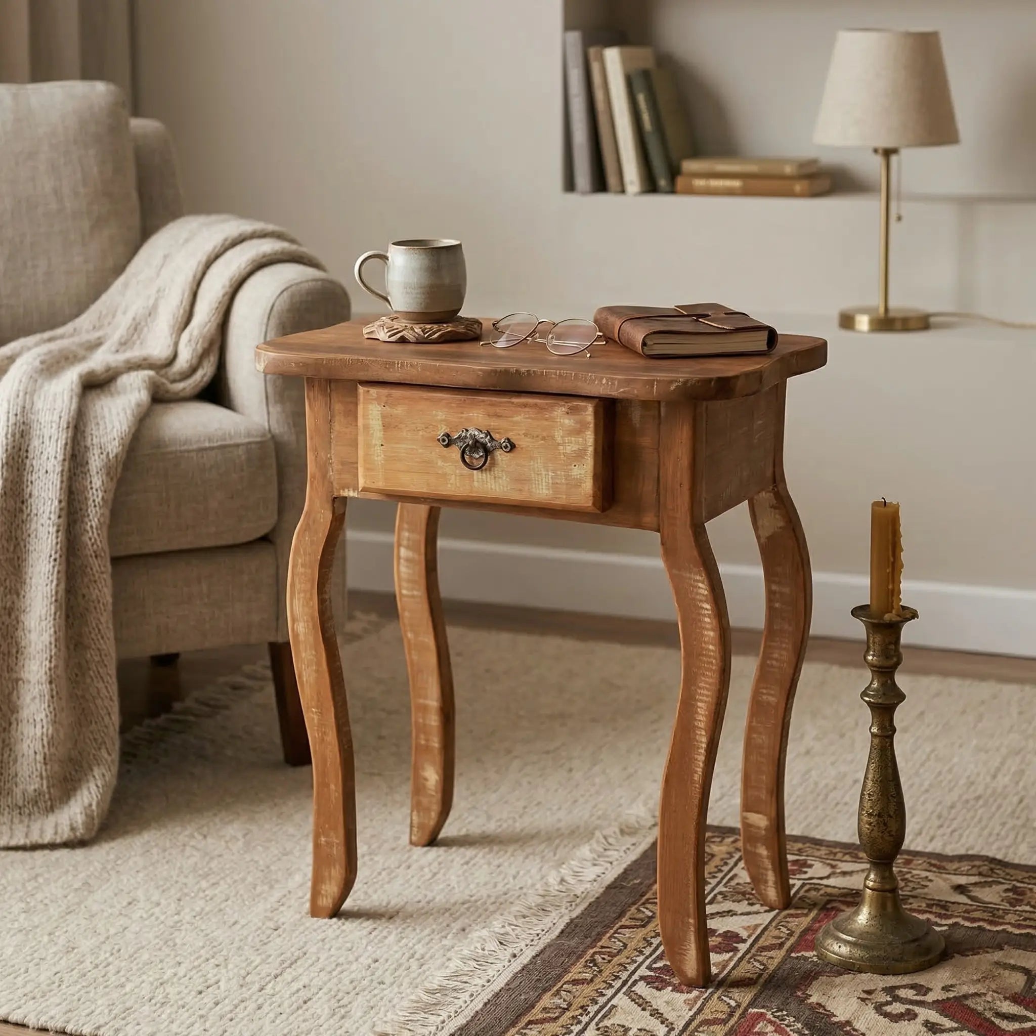 "Aparador rústico de madeira"