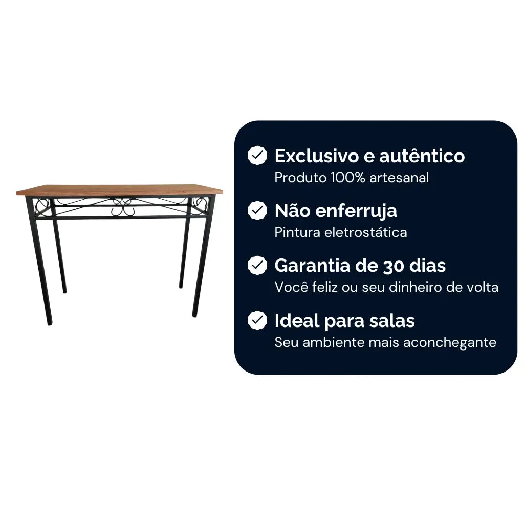 "Detalhes e características do aparador rústico"