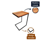 "Detalhes do aparador rústico"