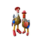 Casal Galo e Galinha com Patchwork - Kit 2 peças - Ateliê Vó Adélia