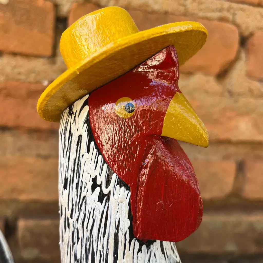 Casal Galo e Galinha com Patchwork - Kit 2 peças - Ateliê Vó Adélia