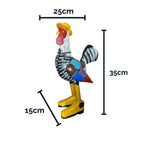 Casal Galo e Galinha com Patchwork - Kit 2 peças - Ateliê Vó Adélia