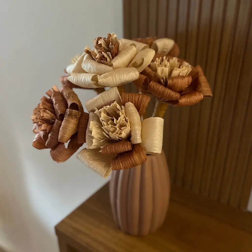 Flores de Palha Variadas - Dúzia - Ateliê Vó Adélia