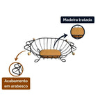 Fruteira de Mesa Oval - Rústica - Ateliê Vó Adélia