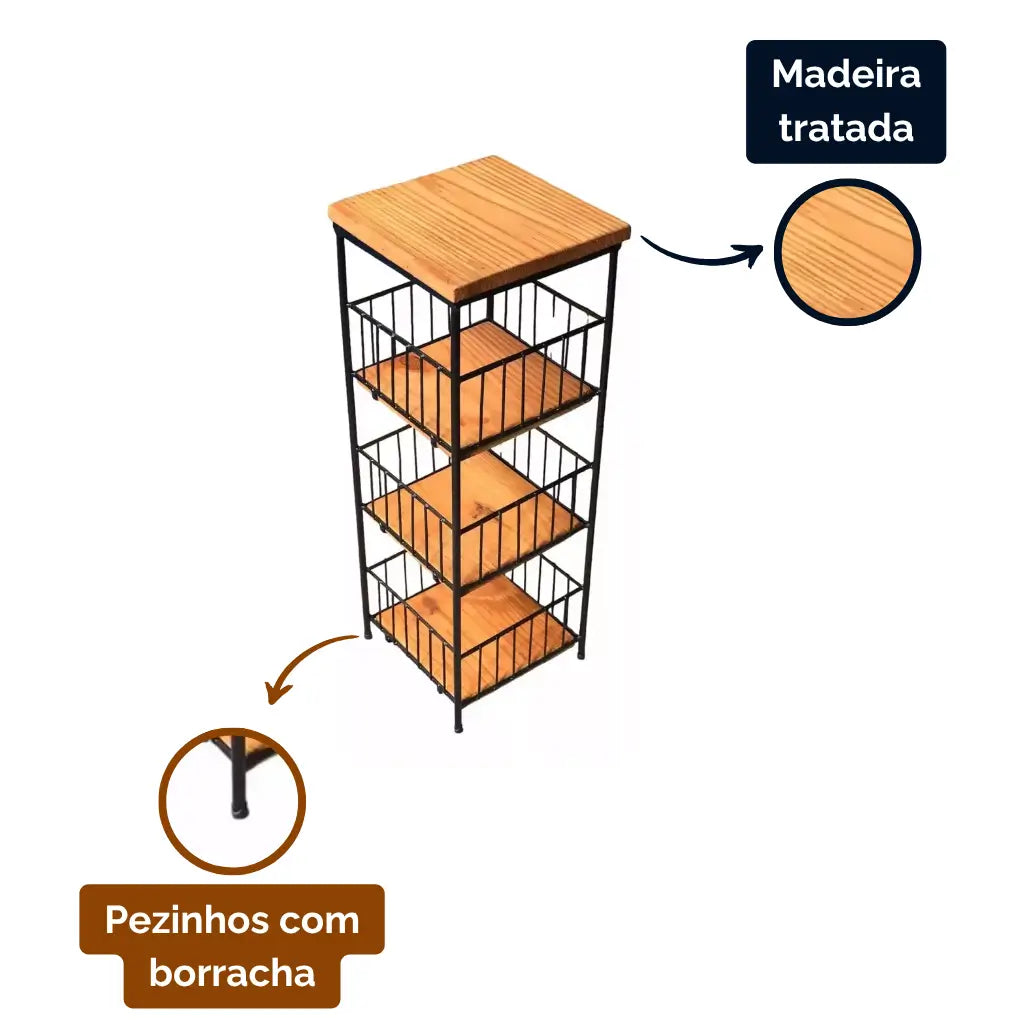 "Detalhes do portas filtro rústico de 3 andares"