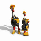 Kit 3 Galinha d'Angola Charmosa - Madeira - Ateliê Vó Adélia
