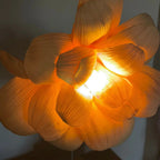 Luminária Base de Madeira - Palha - Ateliê Vó Adélia