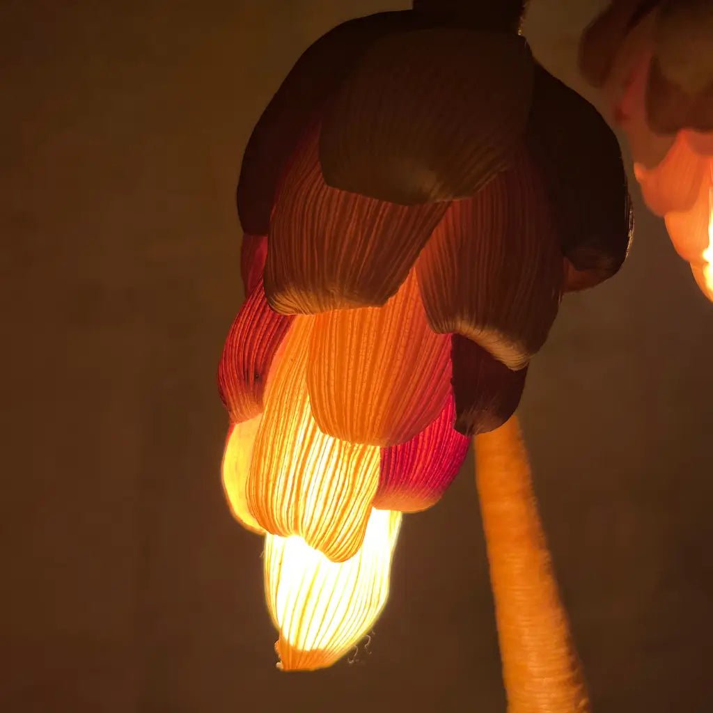 Luminária Coração de Bananeira - Palha - Ateliê Vó Adélia
