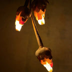 Luminária Coração de Bananeira - Palha - Ateliê Vó Adélia