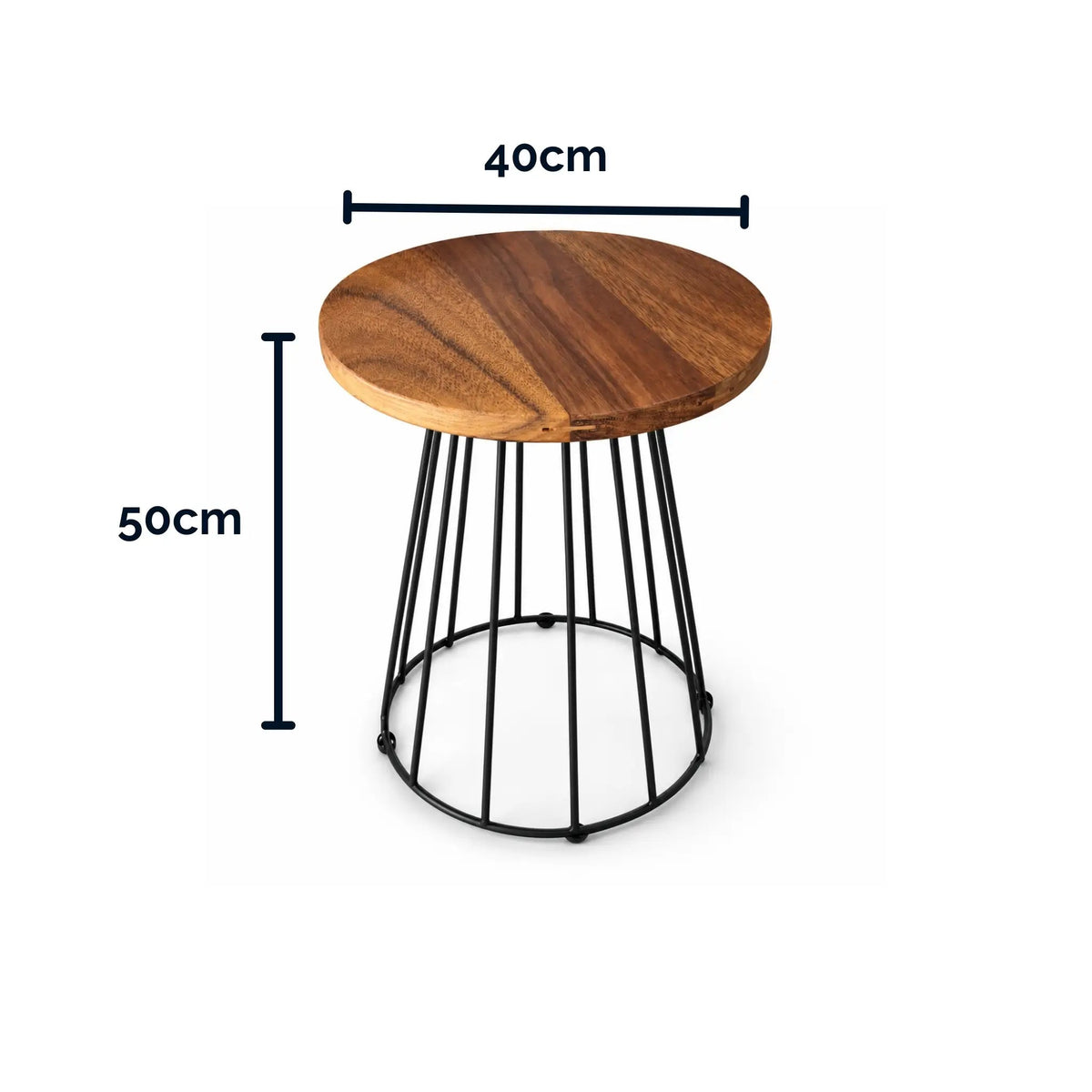 Mesa Lateral Redonda para Sala - 50x40 - Ateliê Vó Adélia