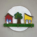 Porta Chaves de Parede Redondo - Casas - Ateliê Vó Adélia