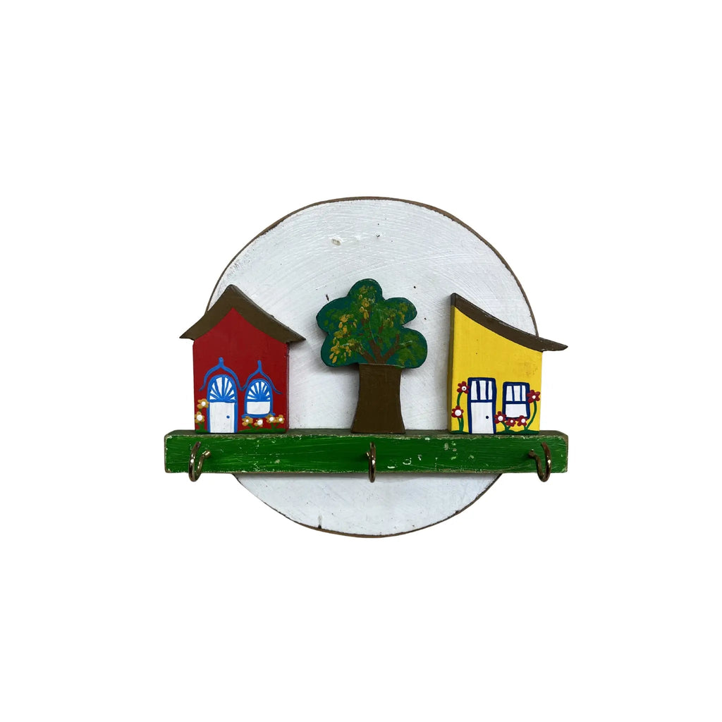 Porta Chaves de Parede Redondo - Casas - Ateliê Vó Adélia