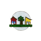 Porta Chaves de Parede Redondo - Casas - Ateliê Vó Adélia
