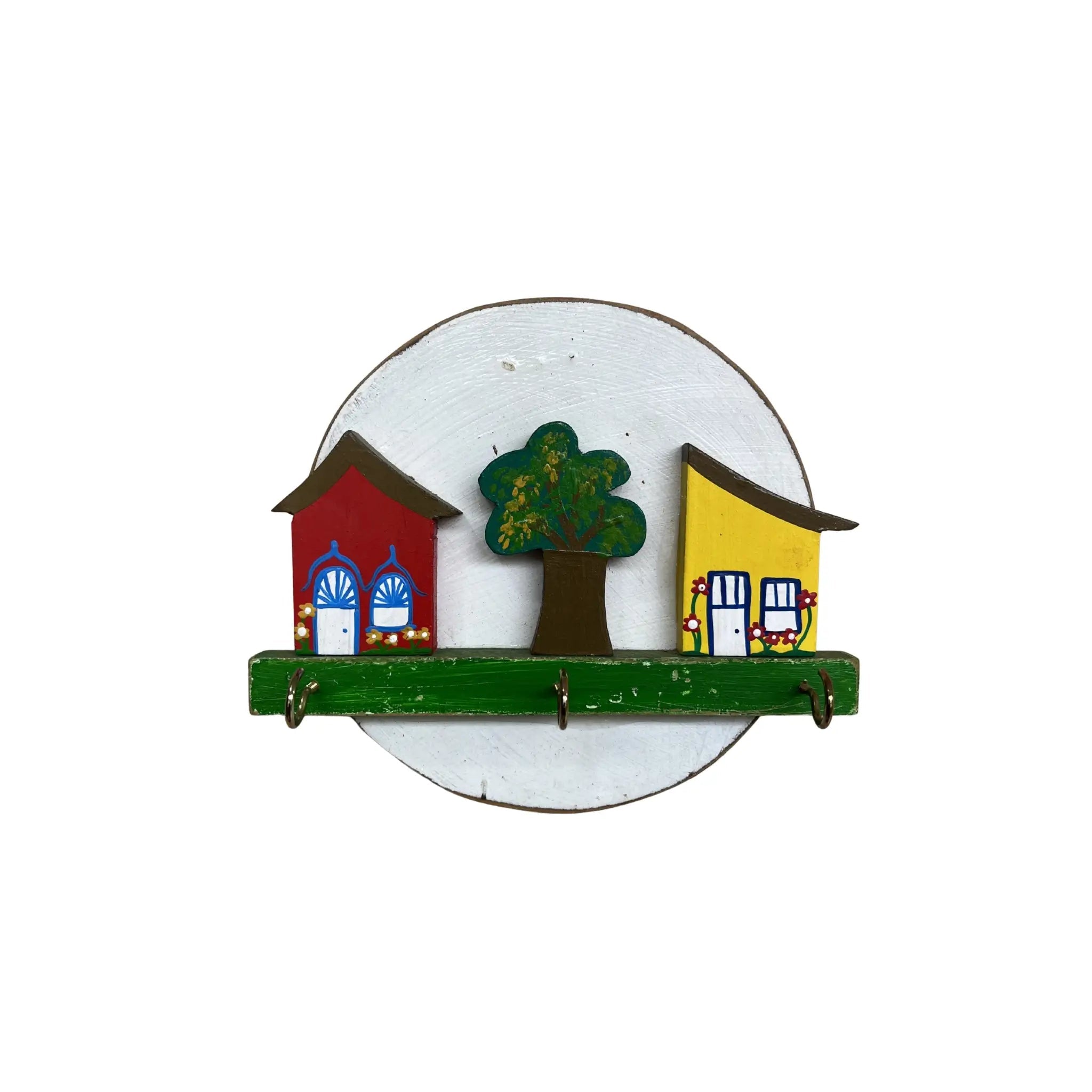 Porta Chaves de Parede Redondo - Casas - Ateliê Vó Adélia