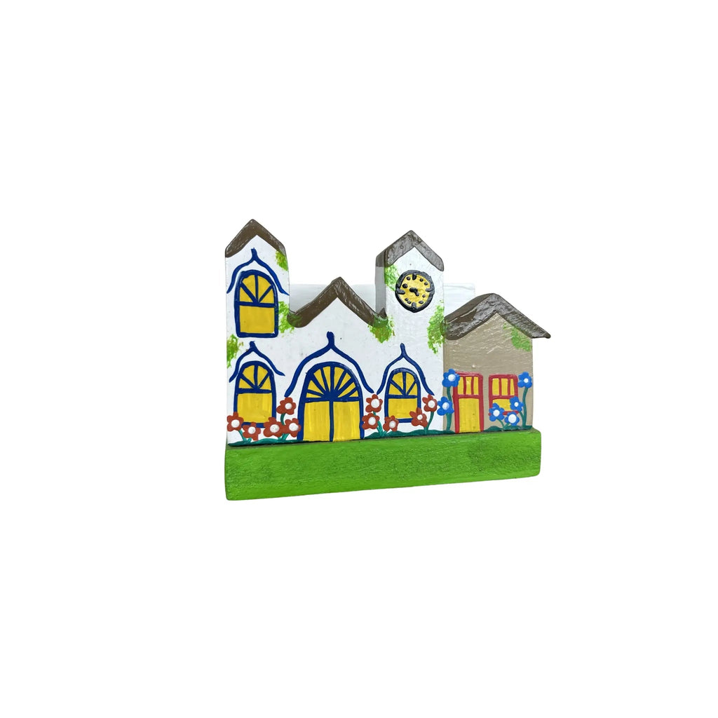 Porta Guardanapo Casas de Madeira - Ateliê Vó Adélia