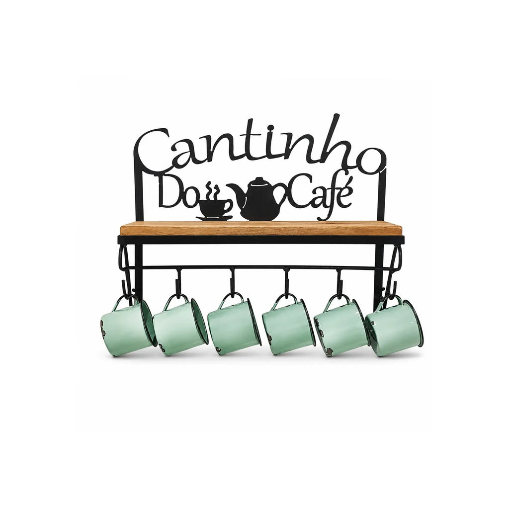 Prateleira de Parede Cantinho do Café - 30x40x15 - Ateliê Vó Adélia
