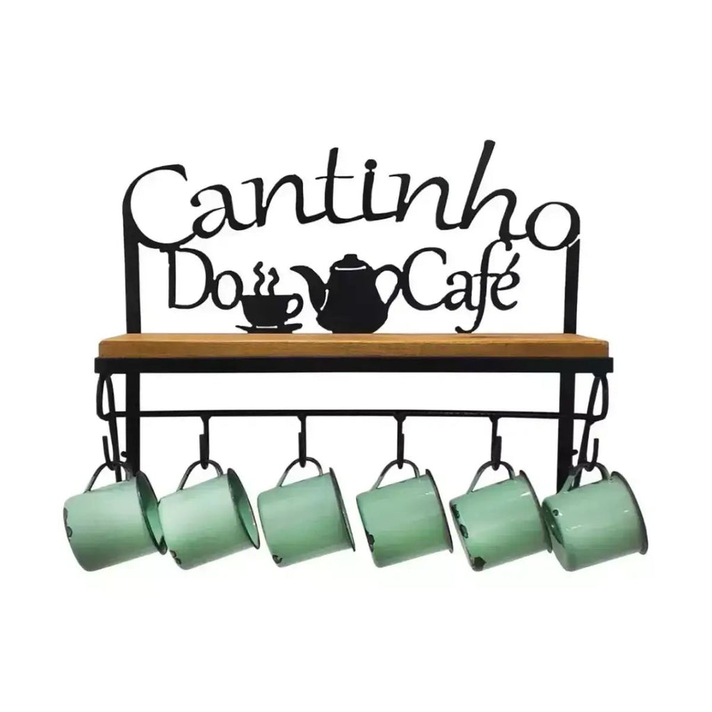 Prateleira de Parede Cantinho do Café - 30x40x15 - Ateliê Vó Adélia