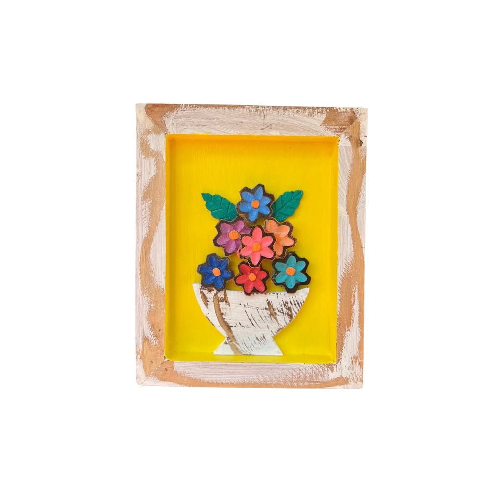 Quadro de Parede com Flores - 20x25 - Ateliê Vó Adélia