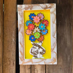 Quadro de Parede com Flores - 51x32 - Ateliê Vó Adélia