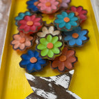 Quadro de Parede com Flores - 51x32 - Ateliê Vó Adélia