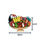 Quadro de Parede Tucano com Frutas - 30x38x16 - Ateliê Vó Adélia