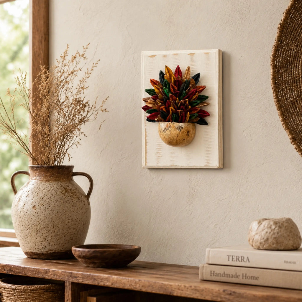 Quadro de Parede Vaso de Sementes - 20x15 - Ateliê Vó Adélia