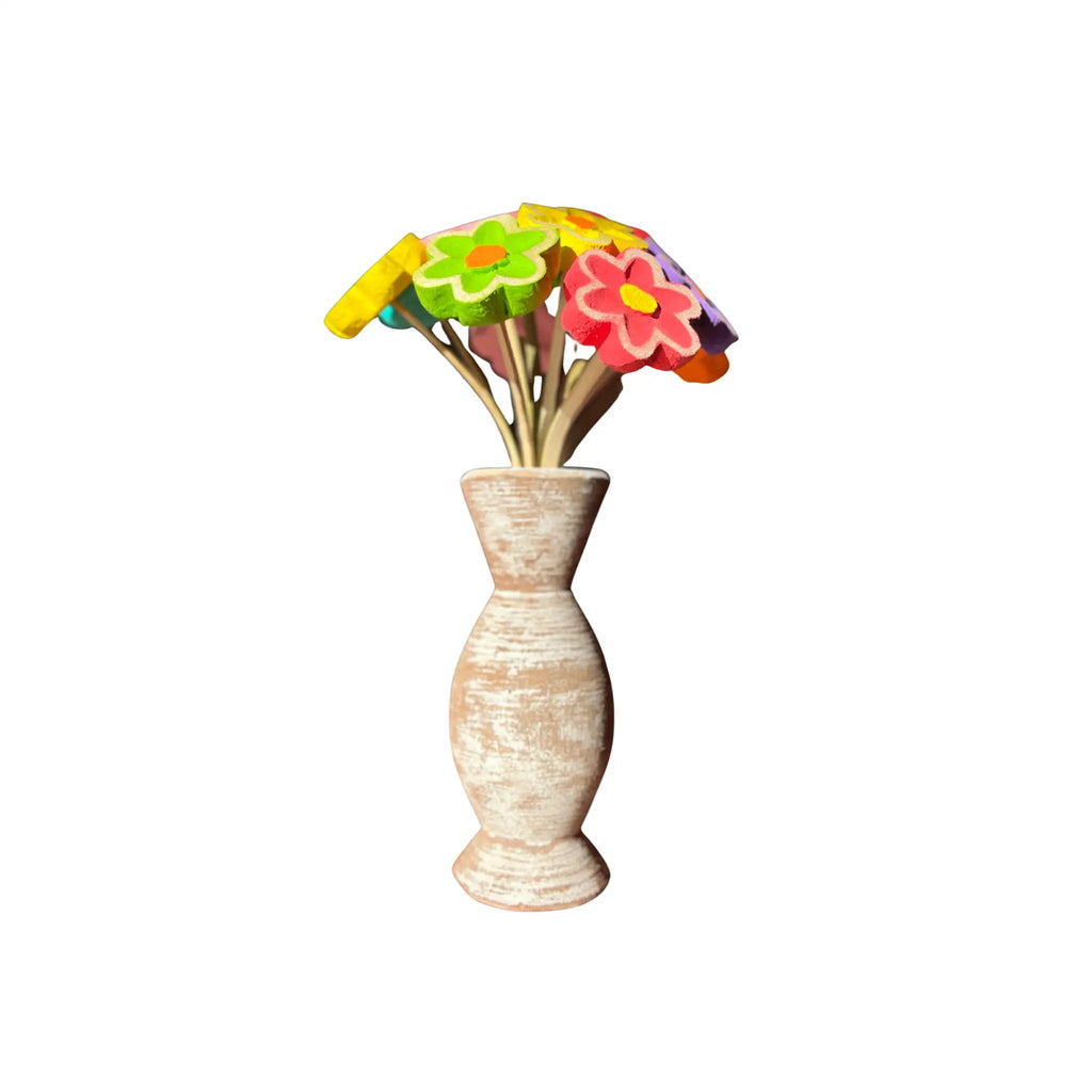 Vaso de Flores - Madeira - Ateliê Vó Adélia